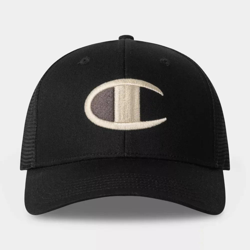 NEW Champion Adult Logan Twill Trucker Hat - Black